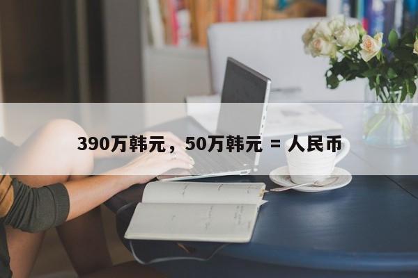 390万韩元，50万韩元 = 人民币